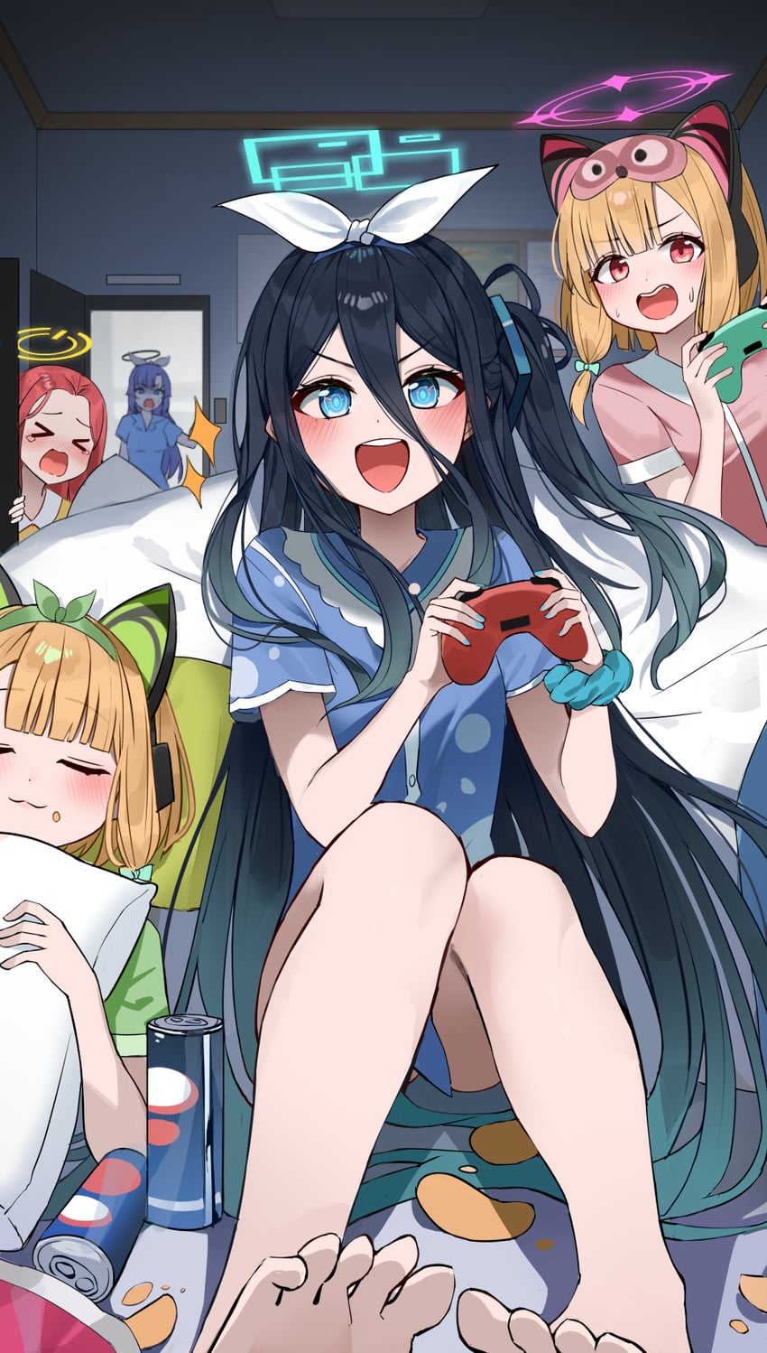 yuuka, aris, momoi, midori, and yuzu (blue archive) drawn by gonggo
