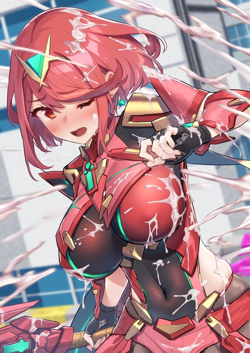 pyra (xenoblade chronicles and 2 more) drawn by baffu
