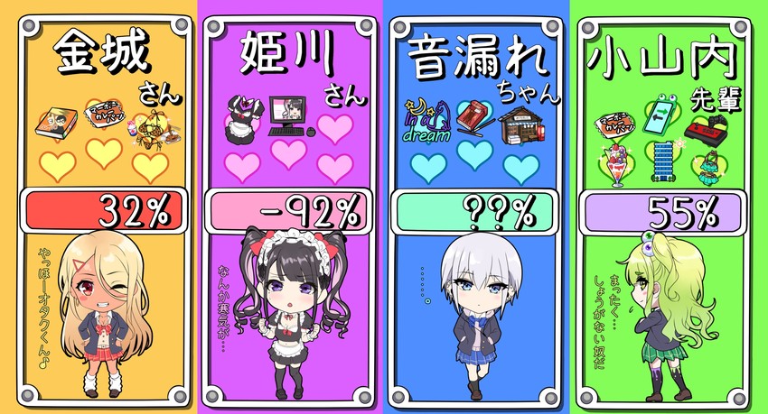 osanai, kinjyou, otomore, and himekawa (original and 2 more) drawn by shashaki