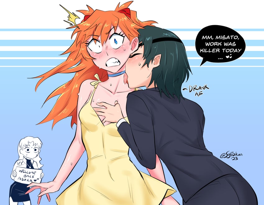 souryuu asuka langley, katsuragi misato, and himeno (neon genesis evangelion and 1 more) drawn by sytokun