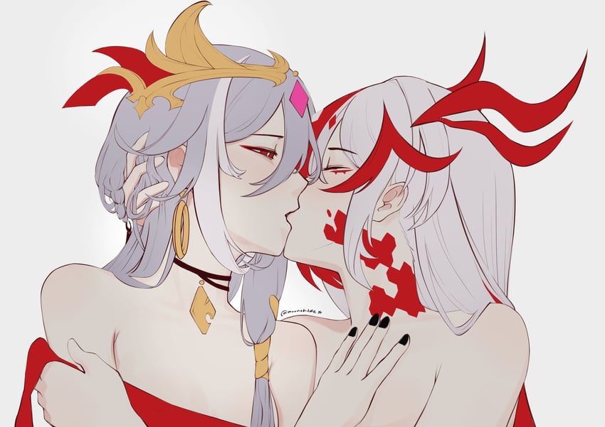 fu hua and herrscher of sentience (honkai and 1 more) drawn by muunchilde