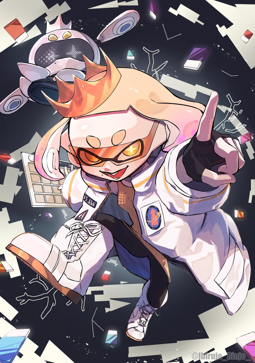 pearl drone and pearl (splatoon and 2 more) drawn by ibirujo_rinjo