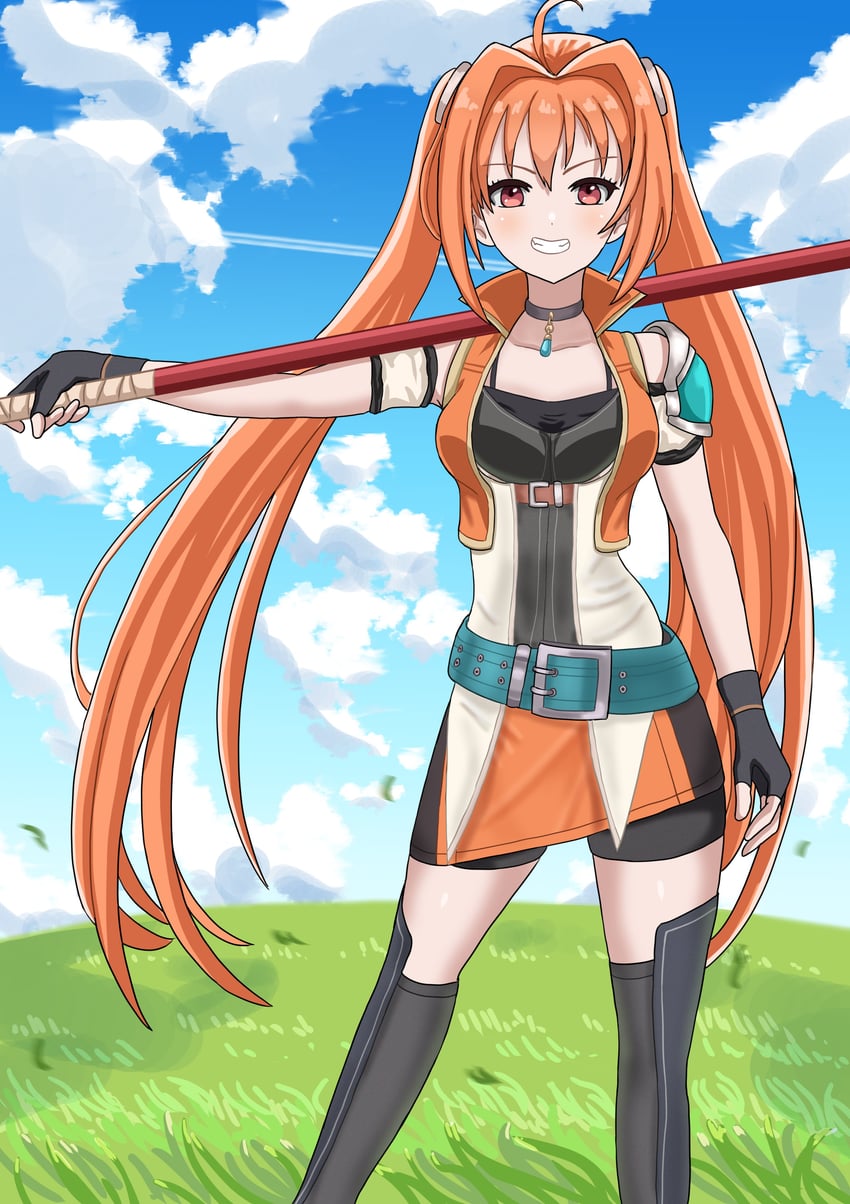 estelle bright (eiyuu densetsu and 1 more) drawn by alexmercerart