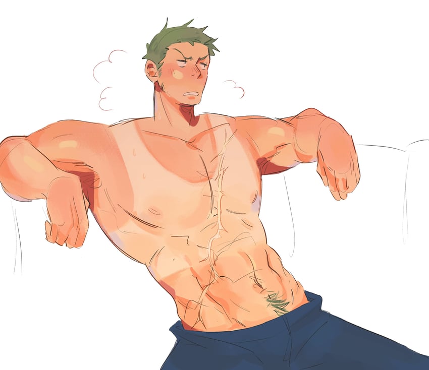 roronoa zoro (one piece) drawn by bon_(fapapes)