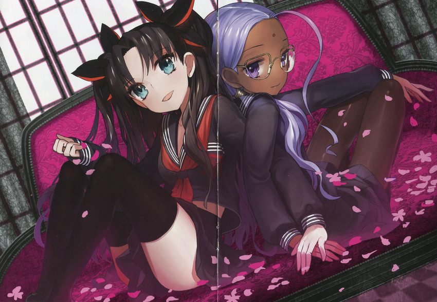 tohsaka rin and rani viii (fate and 2 more) drawn by wada_arco