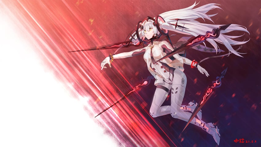 luna and luna: laurel (punishing: gray raven) drawn by shui_qian_he_kafei