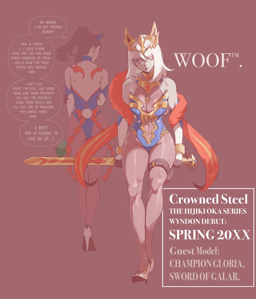 gloria and zacian (pokemon and 1 more) drawn by nyantcha