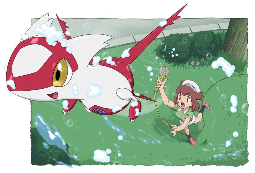 latias and bianca (pokemon and 1 more) drawn by ia_(ilwmael9)