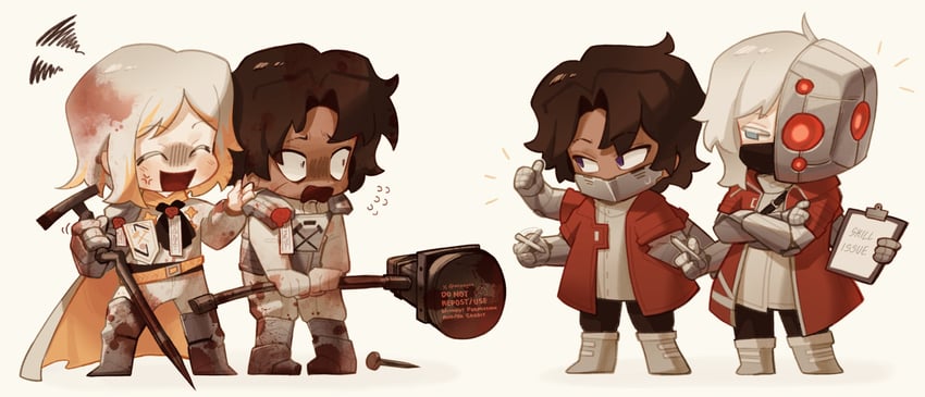 faust and heathcliff (project moon and 1 more) drawn by mipoyos