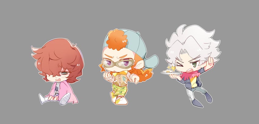 ludwig van beethoven, franz schubert, and frederic chopin (classicaloid) drawn by kusayusaai