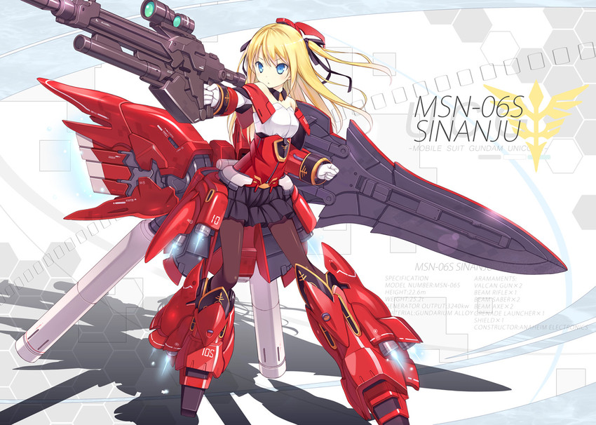 sinanju (gundam and 1 more) drawn by poco_(asahi_age)