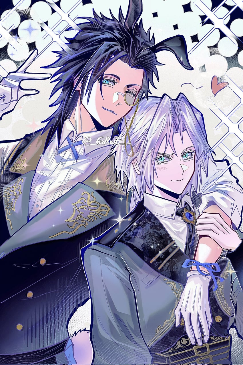 sephiroth and zack fair (final fantasy and 2 more) drawn by grose