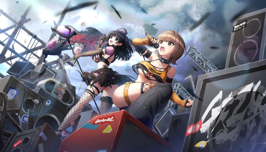 kamie tsugumi and hanihara haru (dolphin wave) drawn by ootomo_takuji