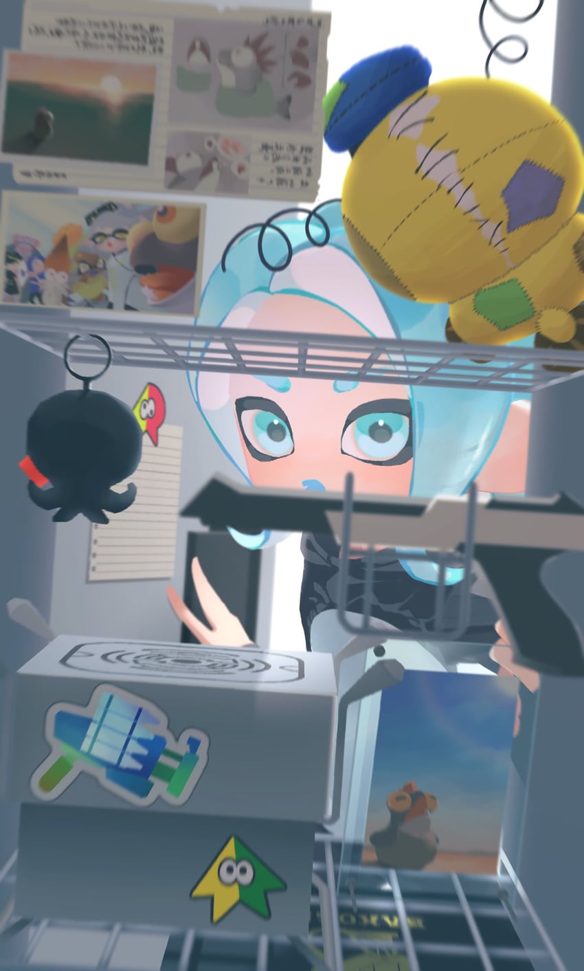 octoling player character, octoling girl, shiver, smallfry, frye, and 4 more (splatoon and 1 more) drawn by 05_ruri