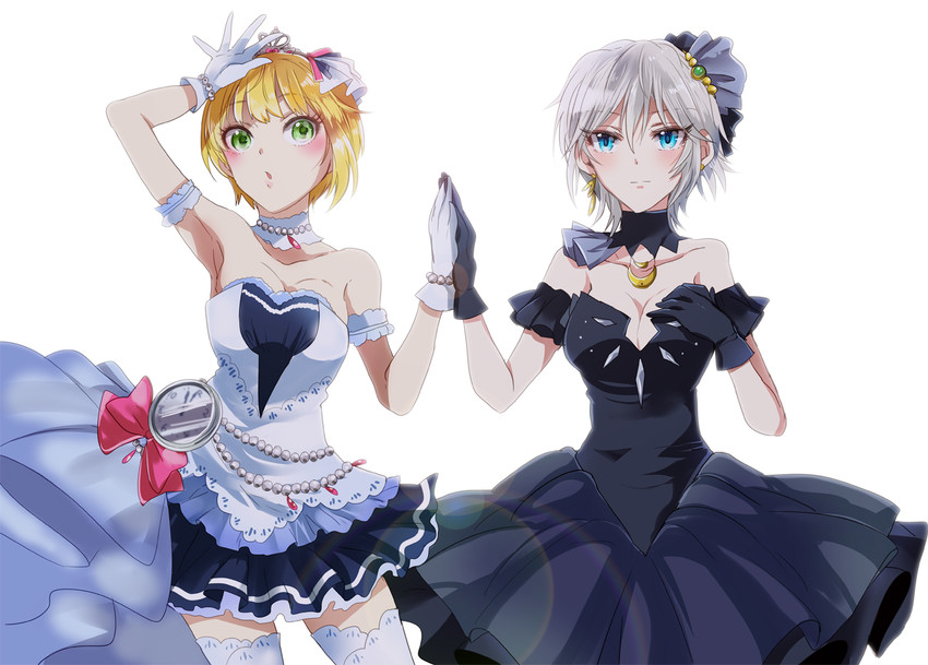anastasia and miyamoto frederica (idolmaster and 2 more) drawn by gen_(enji)