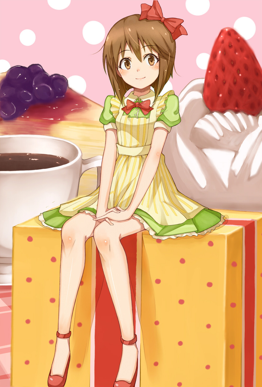 hagiwara yukiho (idolmaster and 1 more) drawn by purea