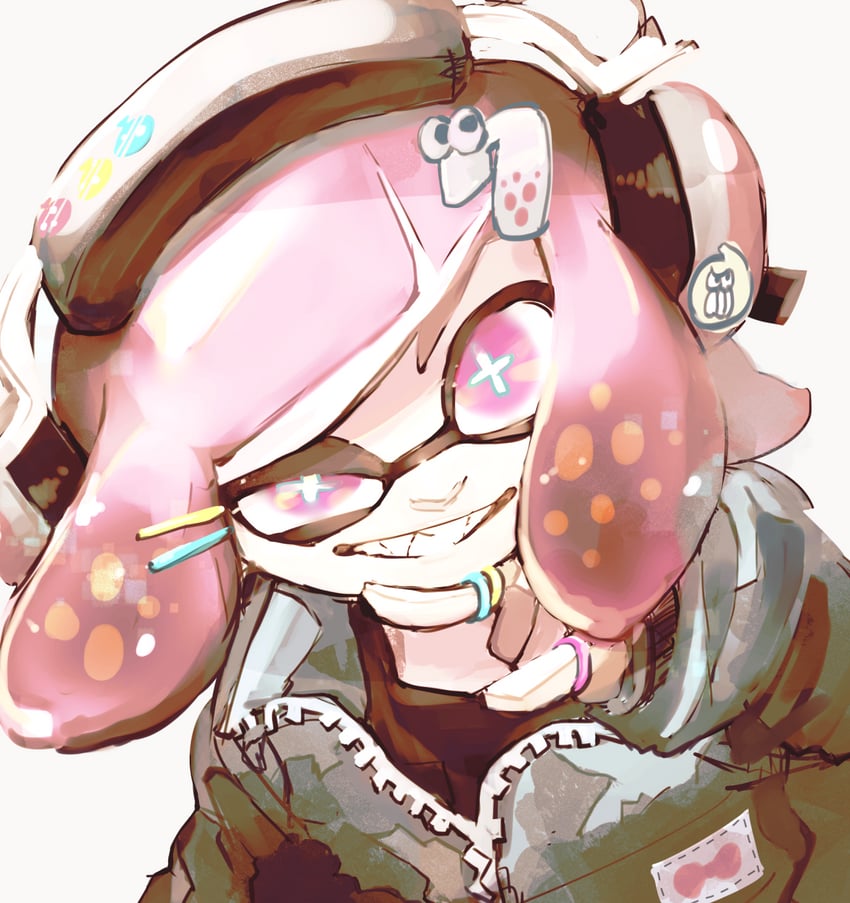 inkling player character and inkling girl (splatoon) drawn by koike3582