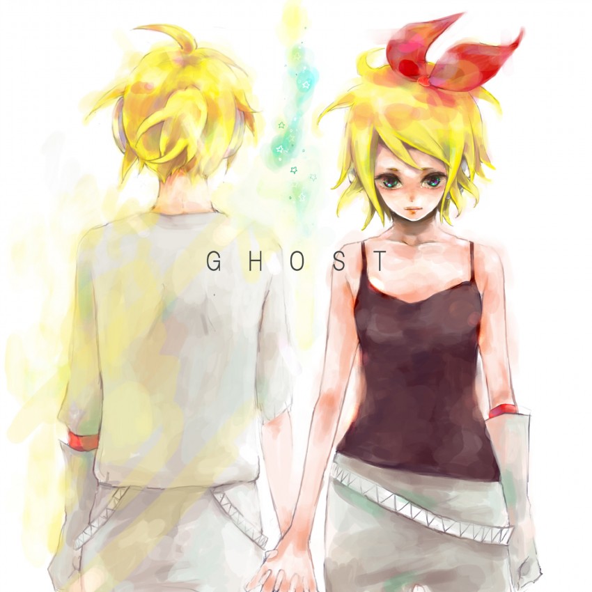 kagamine rin and kagamine len (vocaloid and 1 more) drawn by aono_nachi