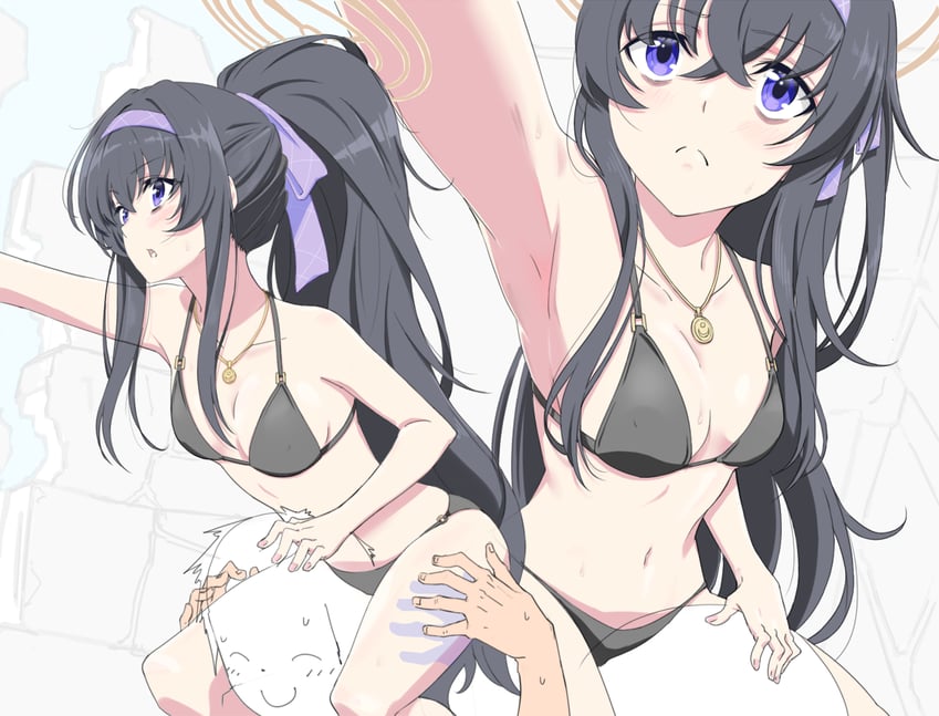 sensei, doodle sensei, and ui (blue archive) drawn by oka326miniru