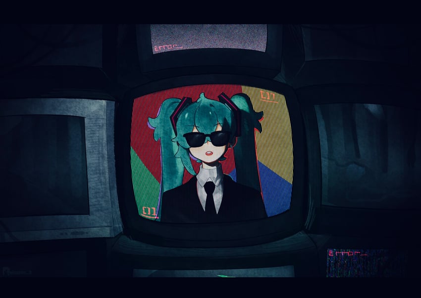 hatsune miku and eminem (vocaloid and 2 more) drawn by reisame