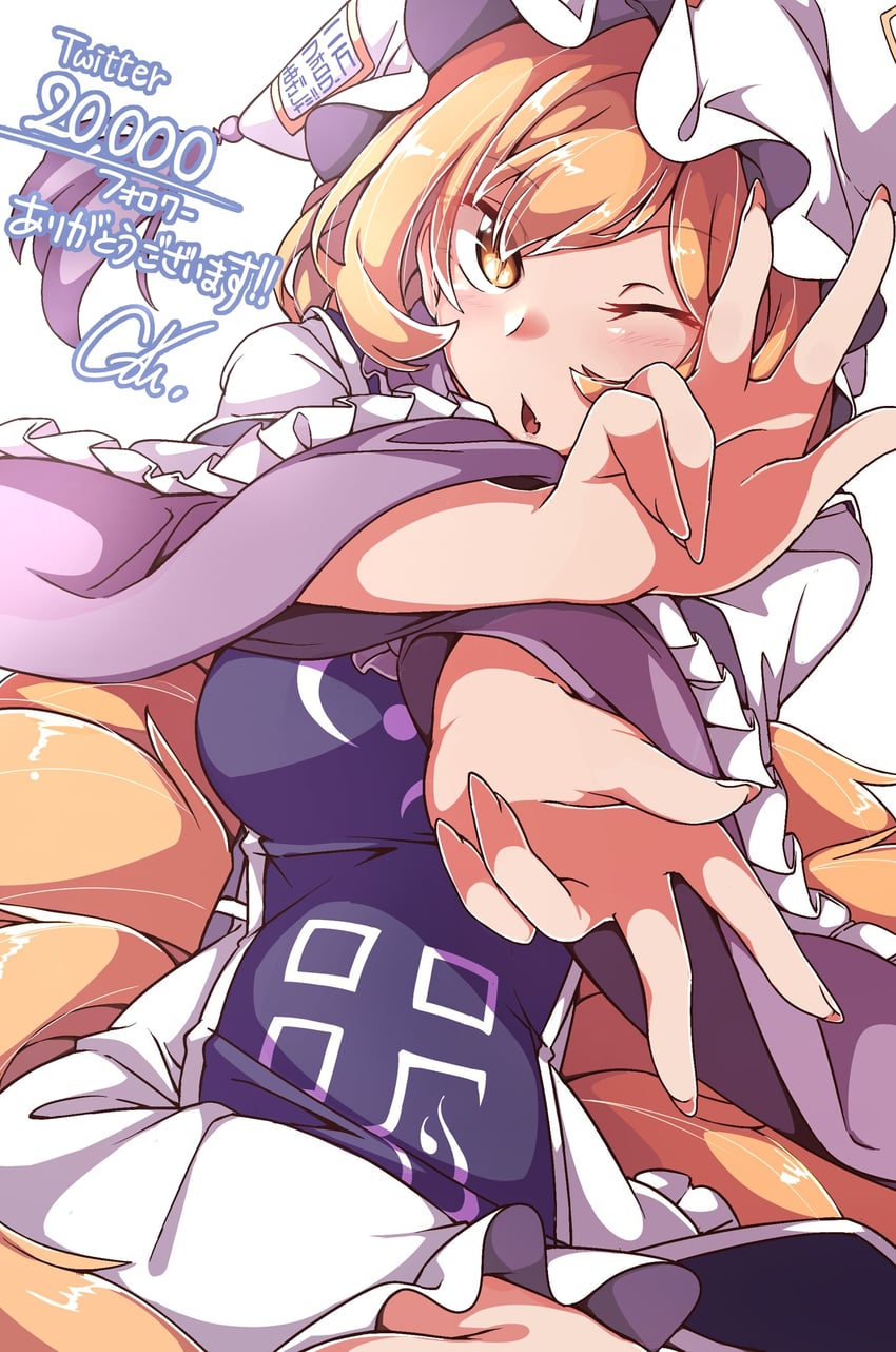 yakumo ran (touhou) drawn by gokuu_(acoloredpencil)