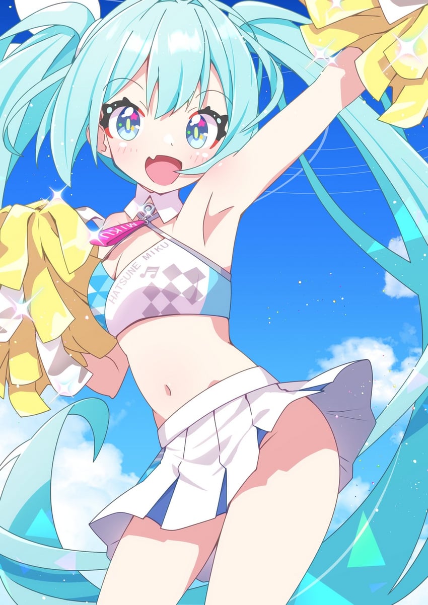 hatsune miku (blue archive and 1 more) drawn by fuusen_neko