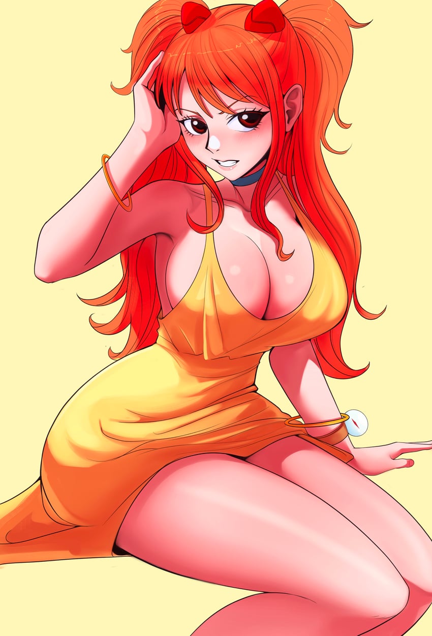 souryuu asuka langley and nami (one piece and 1 more) drawn by coolb_art