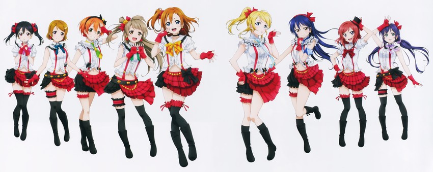 nishikino maki, sonoda umi, yazawa nico, ayase eli, minami kotori, and 3 more (love live! and 1 more)
