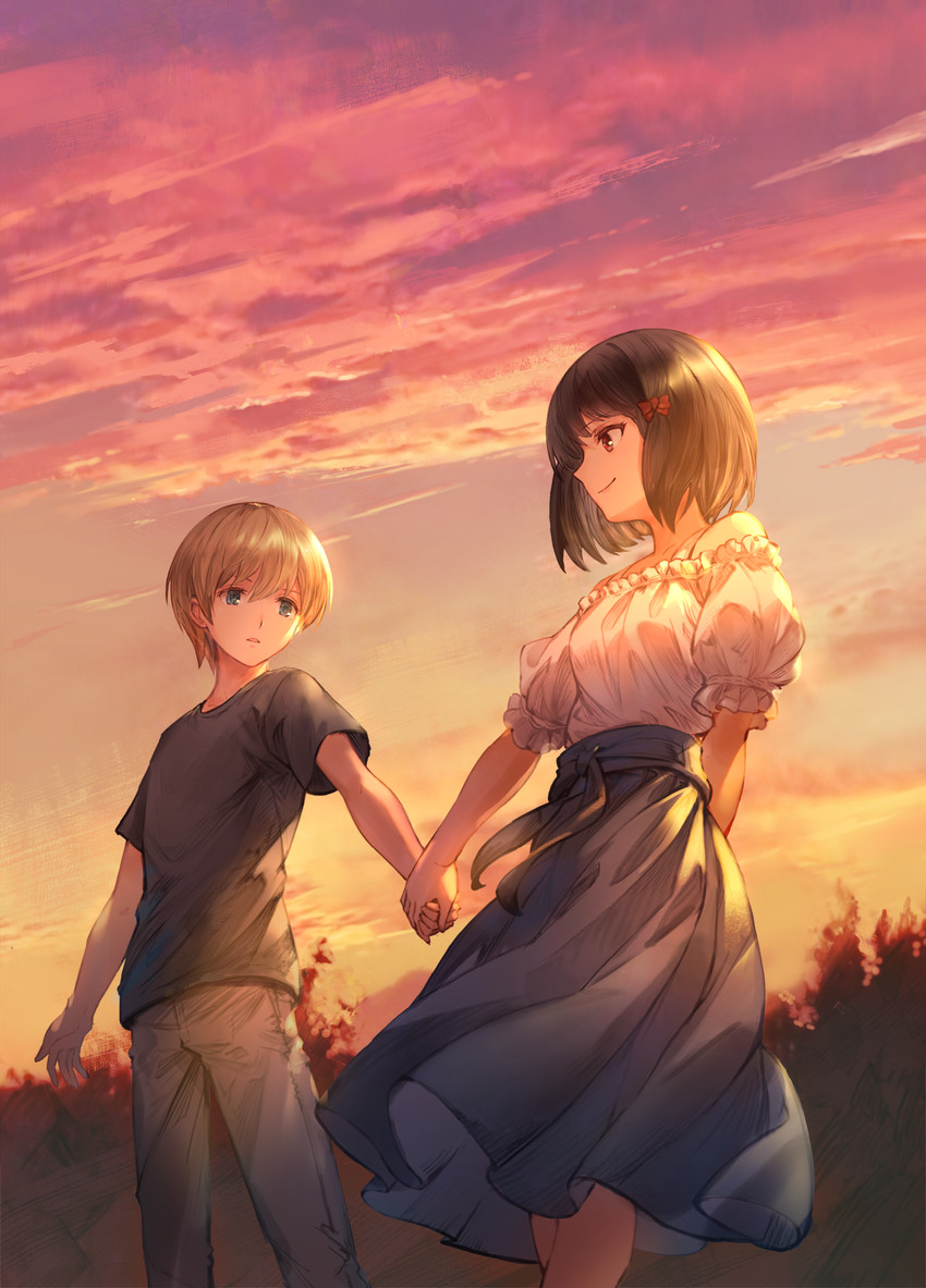 hisaishi kanade and tsukinaga motomu (hibike! euphonium and 1 more) drawn by 1777_kaki