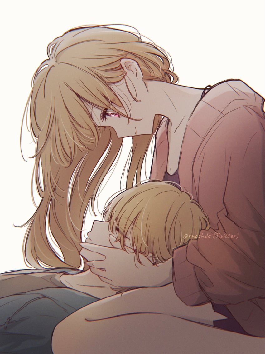 hoshino ruby and hoshino aquamarine (oshi no ko) drawn by rncchds