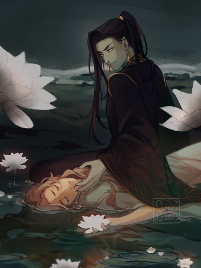 shi qingxuan and he xuan (tianguan cifu) drawn by samairu