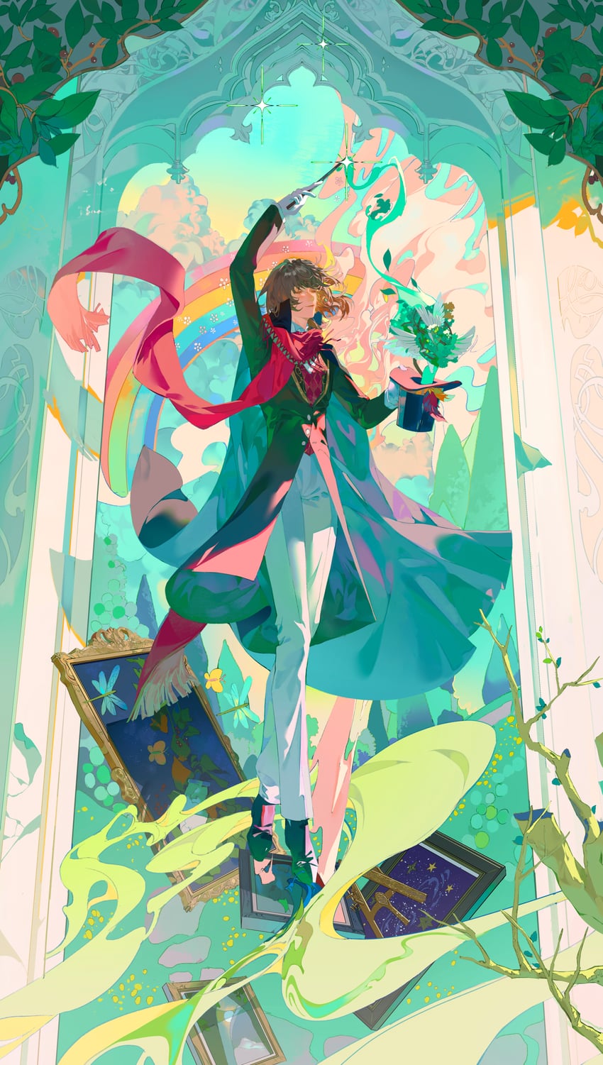 klein moretti and merlin hermes (lord of the mysteries) drawn by zhi_zhui_yu