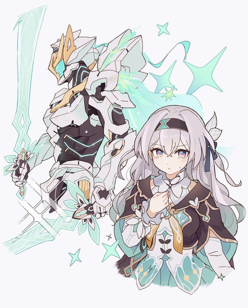 firefly and sam (honkai and 1 more) drawn by origami_gyokuo