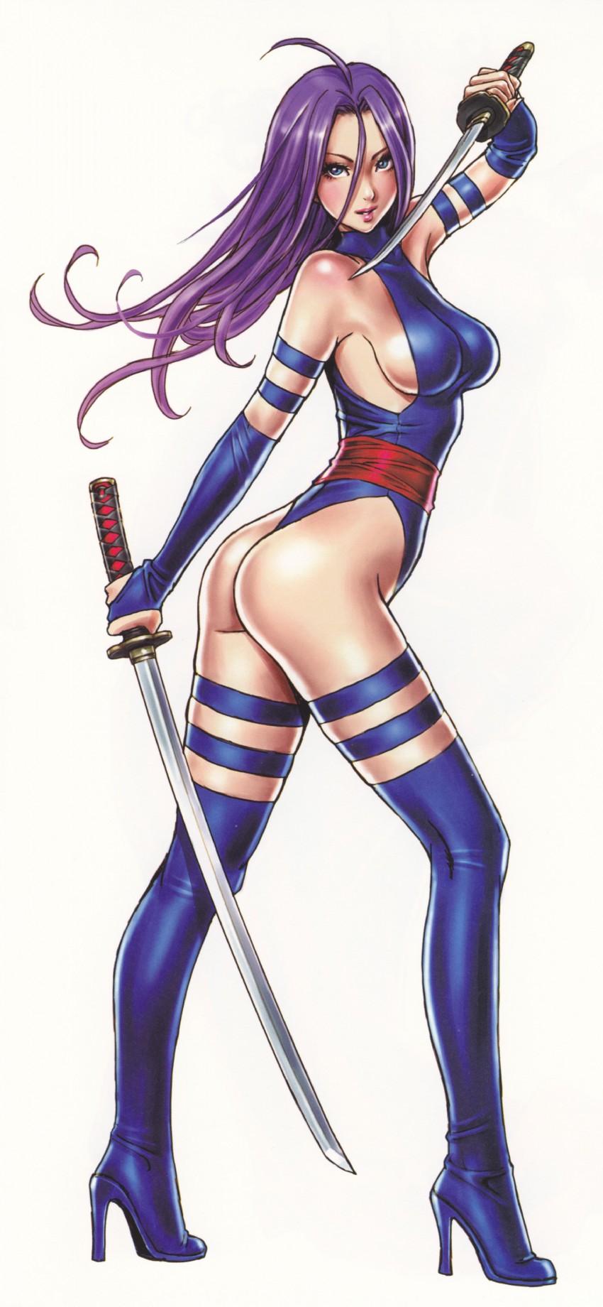 psylocke (marvel and 1 more) drawn by yamashita_shun'ya