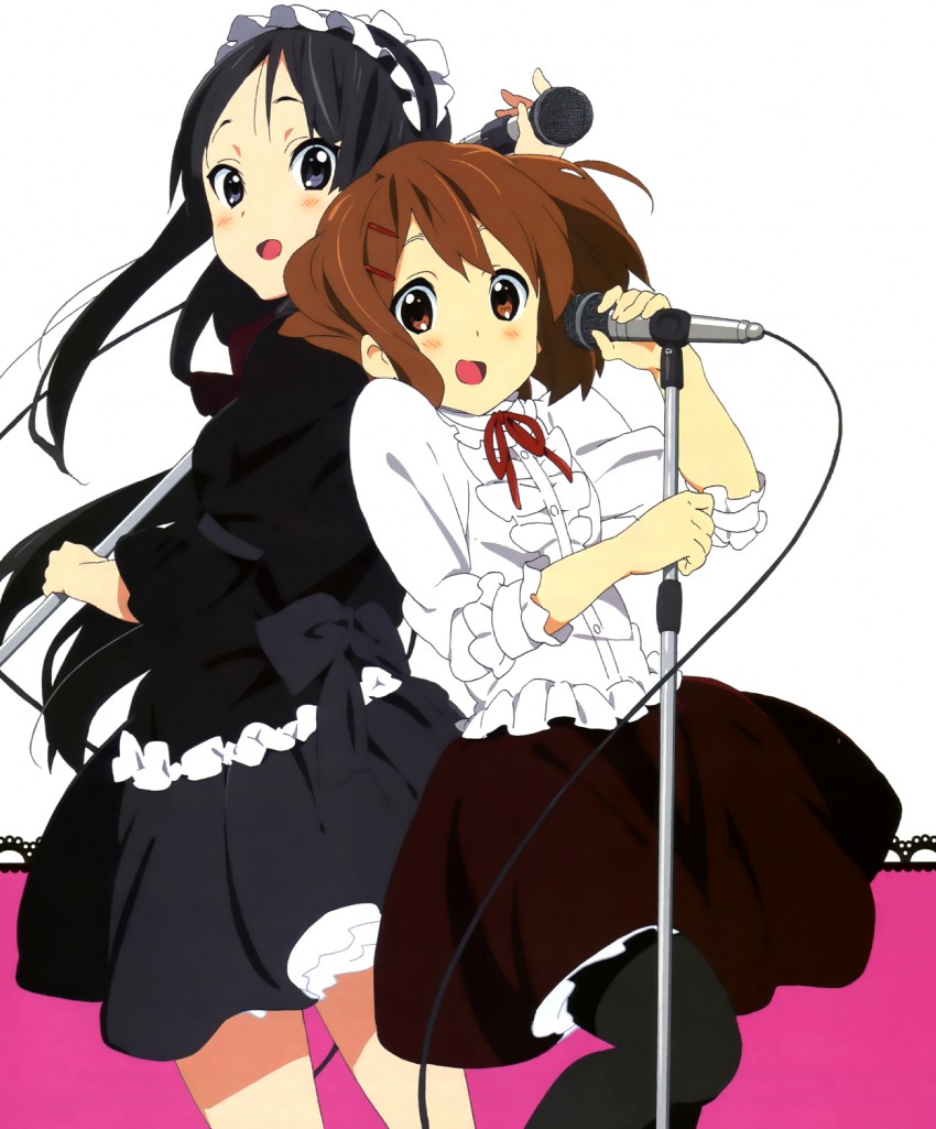 akiyama mio and hirasawa yui (k-on!) drawn by horiguchi_yukiko
