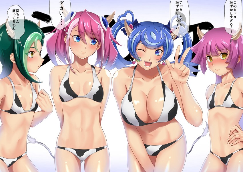 hiiragi yuzu, zaizen aoi, kirishima romin, mizuki kotori, and blue angel (yu-gi-oh! and 4 more) drawn by muto_dt