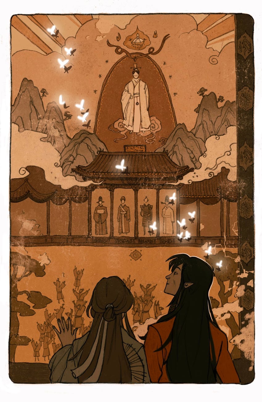 xie lian and hua cheng (tianguan cifu) drawn by yaroslava_murashko