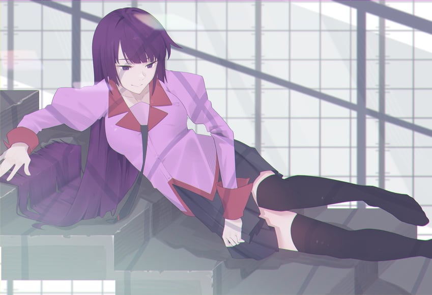 senjougahara hitagi (monogatari and 1 more) drawn by arril100