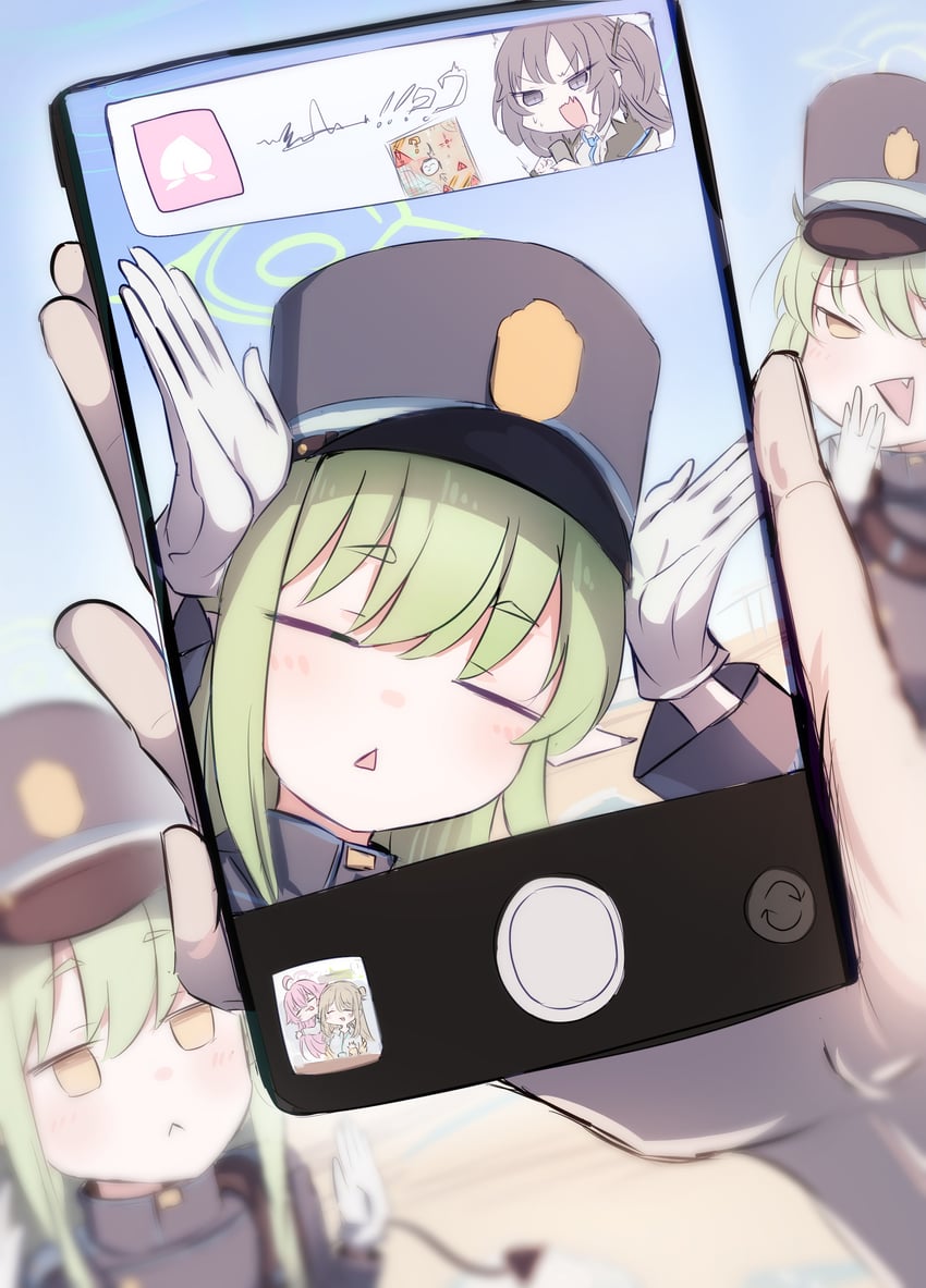 sensei, yuuka, doodle sensei, hoshino, hikari, and 2 more (blue archive) drawn by mok4suke