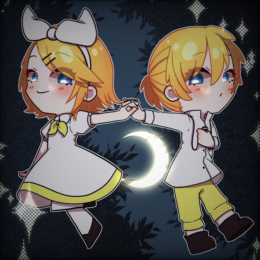 kagamine rin, kagamine len, gretel, and hansel (vocaloid and 2 more) drawn by erifura