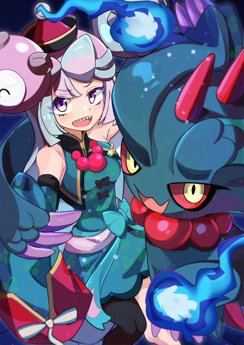 flutter mane and iono (pokemon and 1 more) drawn by umiru