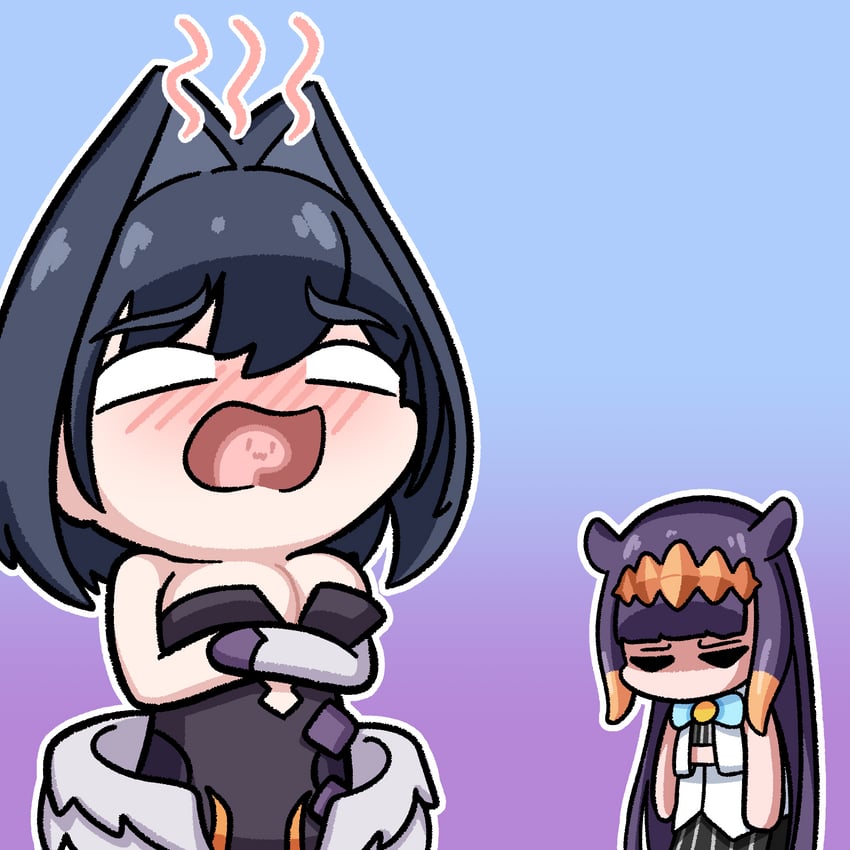 ninomae ina'nis and ouro kronii (hololive and 1 more) drawn by kkeulna