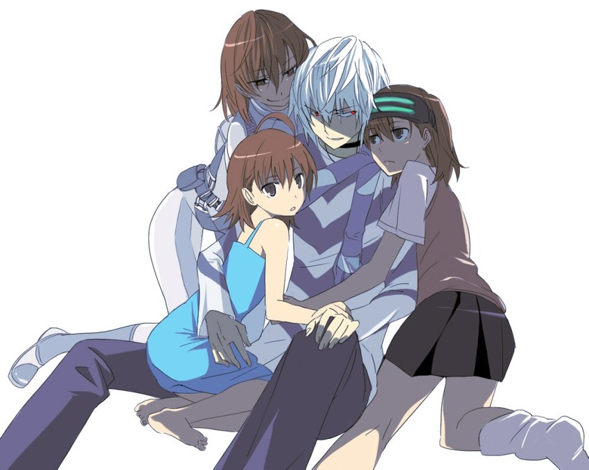 accelerator, last order, misaka imouto, and misaka worst (toaru majutsu no index and 1 more) drawn by kamekoya_sato