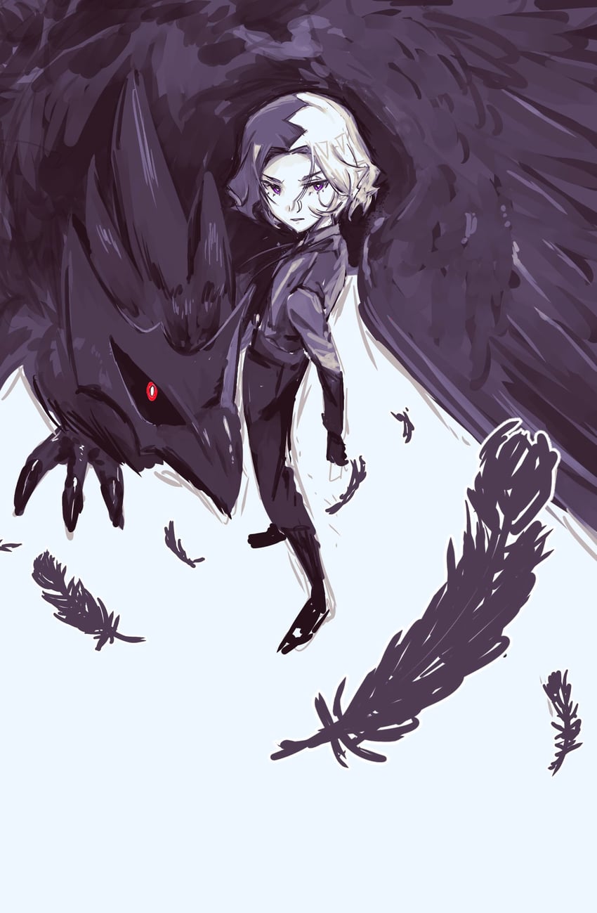 corviknight and amethio (pokemon and 1 more) drawn by copituji