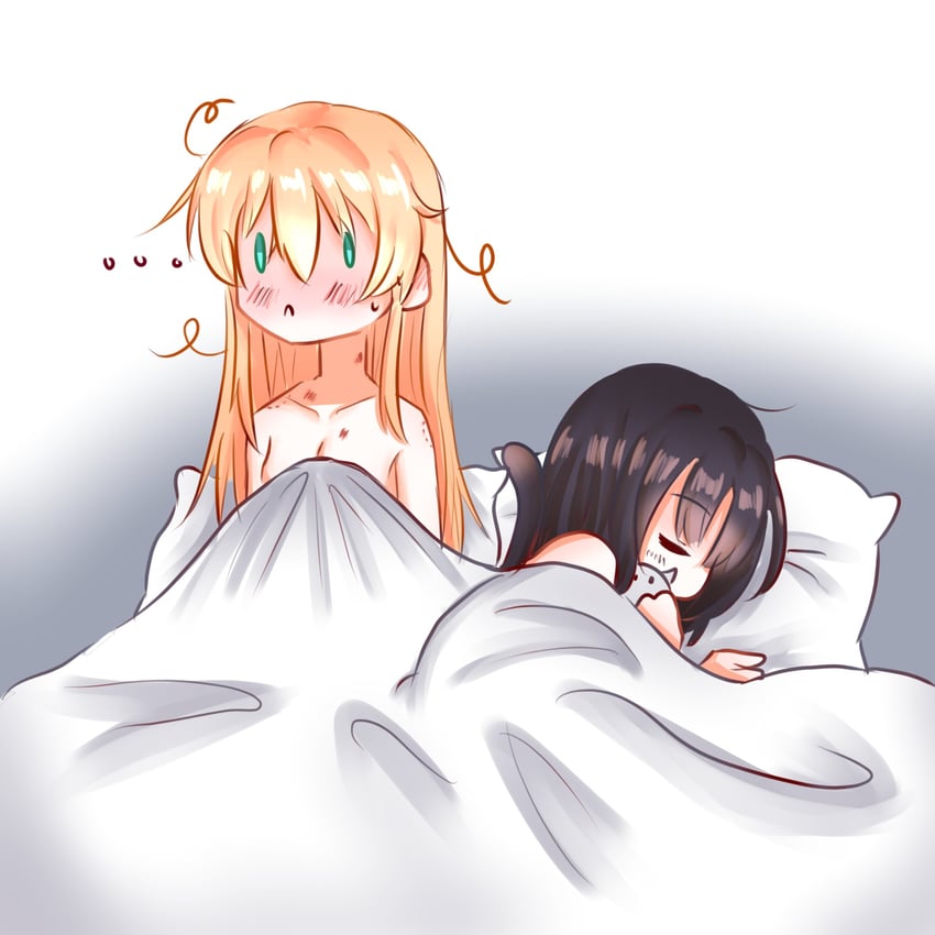 asakura karen and toujou tsukasa (heaven burns red) drawn by tskrn