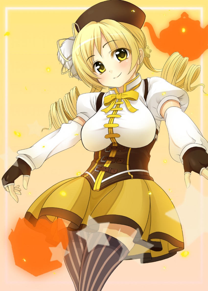 tomoe mami (mahou shoujo madoka magica) drawn by maaya_(kareidogao)