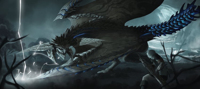 monster hunter and rey dau (monster hunter and 1 more) drawn by x37tc