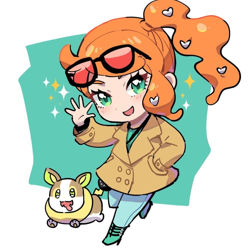 sonia and yamper (pokemon and 1 more) drawn by dede_(qwea_00000)