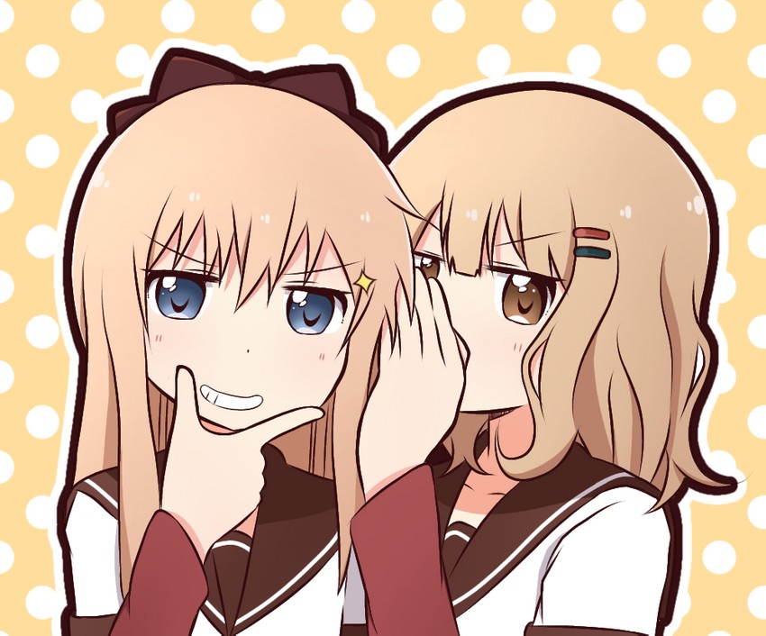 toshinou kyouko and oomuro sakurako (yuruyuri) drawn by goron_(phde2424)