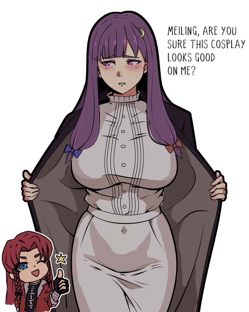 patchouli knowledge, hong meiling, fern, and stark (touhou and 1 more) drawn by andycookiez